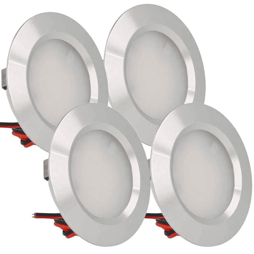 Juego 4 focos 3W, regulables, desde 3000ºK a 6000ºK